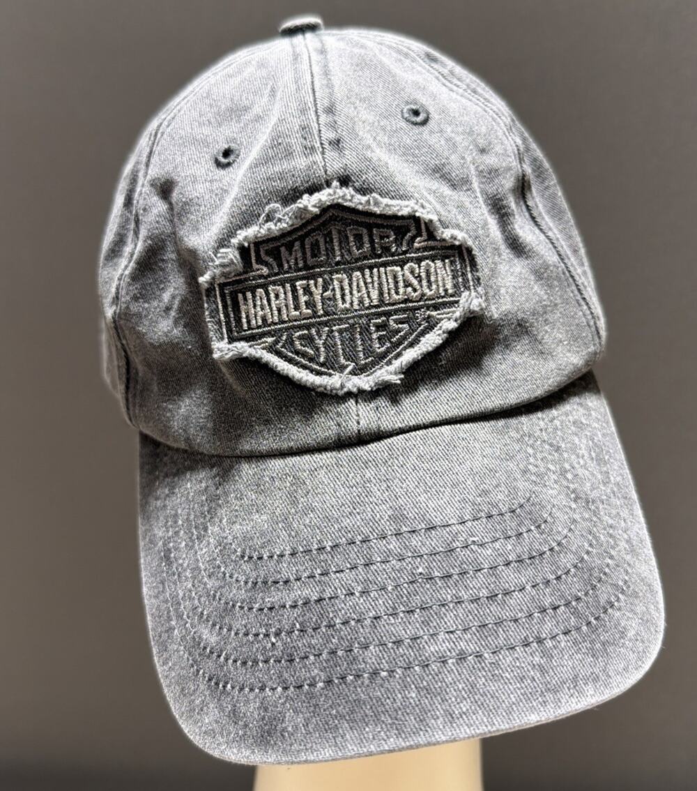 Harley Davidson Strapback Hat Cap Motorcycle Embroidered Official OS Grunge